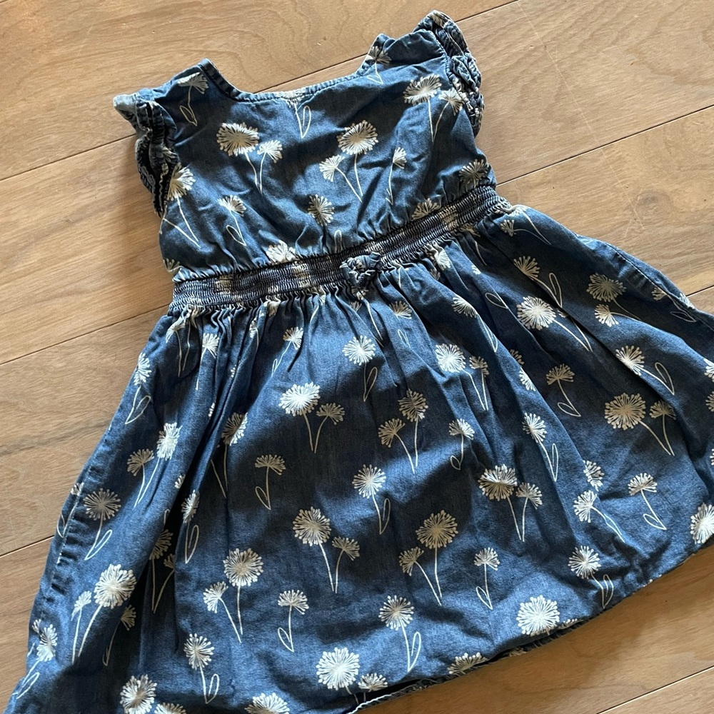 Denim floral print 3T dress